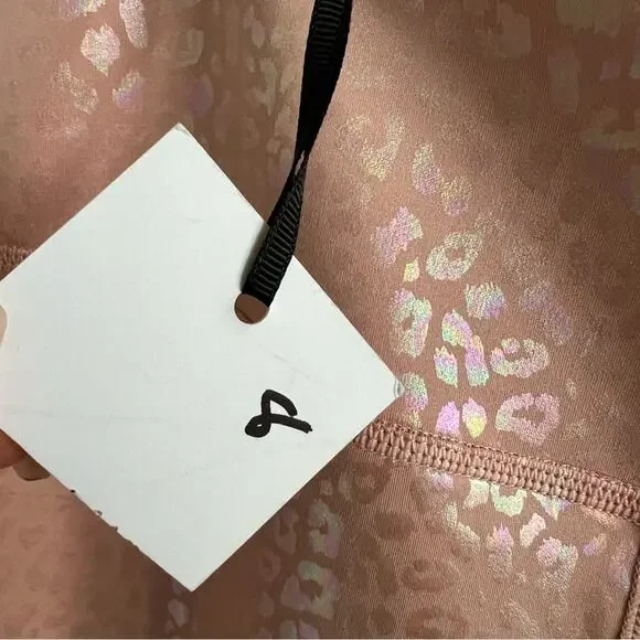 NWT IVL Collective Active Iridescent High Waist Leggings Leopard 8 - Picture 7 of 12